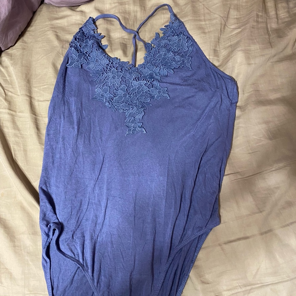 EUC Charolette Russe embroidered body suit xl